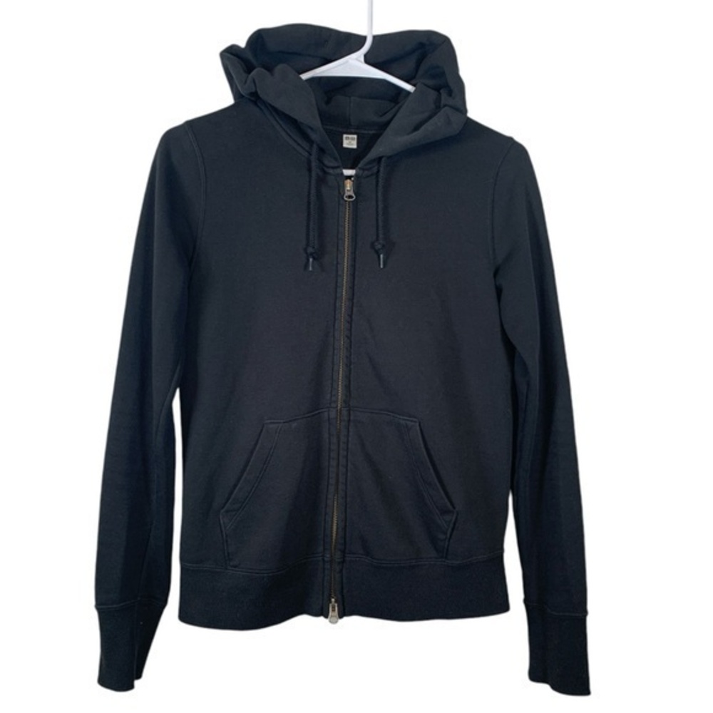 Uniqlo Black Zipper Hoodie Sweatshirt Size XS EUC #VEG-0145